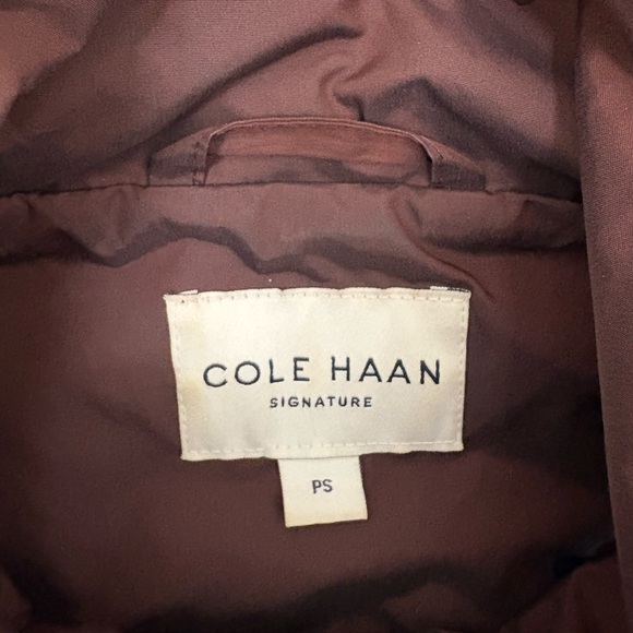 Cole Haan Women's Burgundy Hooded Rain Jacket - Picture 4 of 4
